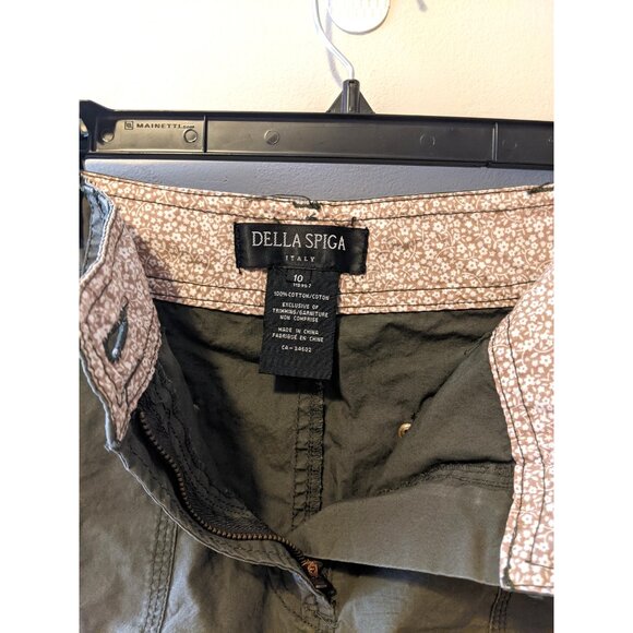 Della Spiga Italy Cargo Skirt Olive Green Utility Y2K Grunge Military Casual 10 - Picture 7 of 7